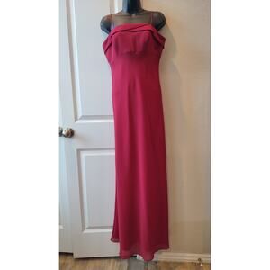 Michaelangelo Women's Sleeveless spaghetti Strap Red Long Dress Ball gown Size 8